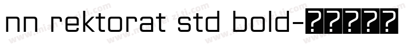 nn rektorat std bold字体转换